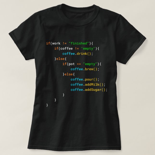 Funny Java Programmierer Kaffeekochen Geschenk für T-Shirt (Design vorne)