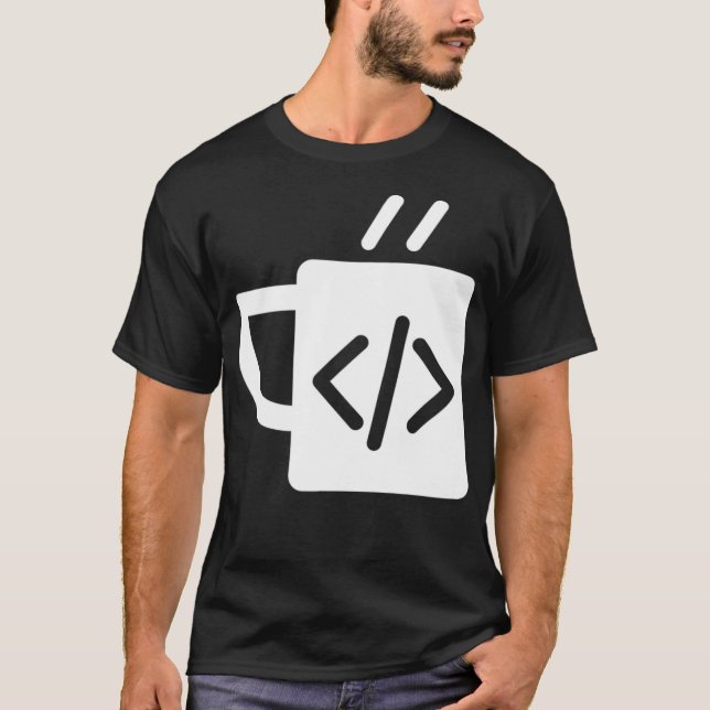 Funny JavaScript Code Coffee Developer Programmer T-Shirt (Vorderseite)