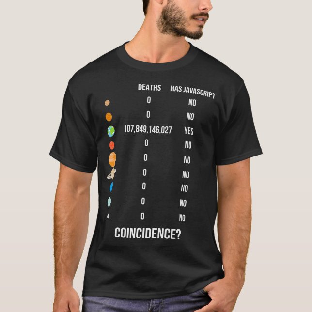 Funny Javascript  T-Shirt (Vorderseite)