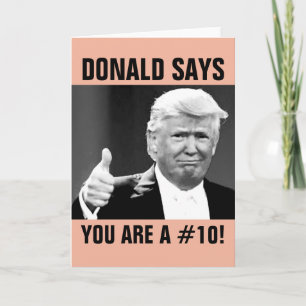 Funny Jeden Anlaß Donald Trump Grußkarten Karte