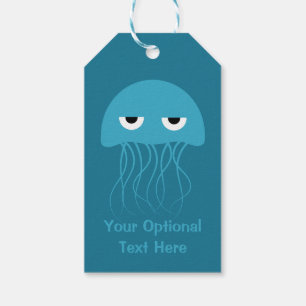 Funny Jellyfish benutzerdefinierte Geschenkmarken Geschenkanhänger