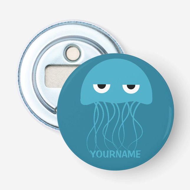 Funny Jellyfish Custom Flaschenöffner (Vorderseite)