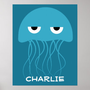 Funny Jellyfish individuelle Name Poster