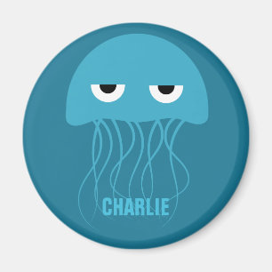 Funny Jellyfish kundenspezifischer Monogramm-Magne Magnet