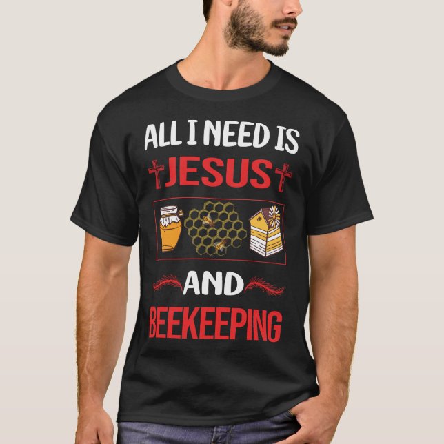 Funny Jesus Bienenzucht Bienenzucht T-Shirt (Vorderseite)