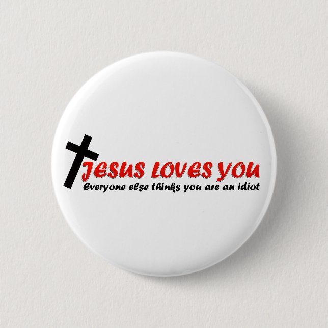Funny Jesus Button (Vorderseite)