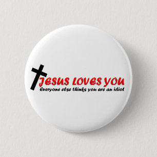 Funny Jesus Button