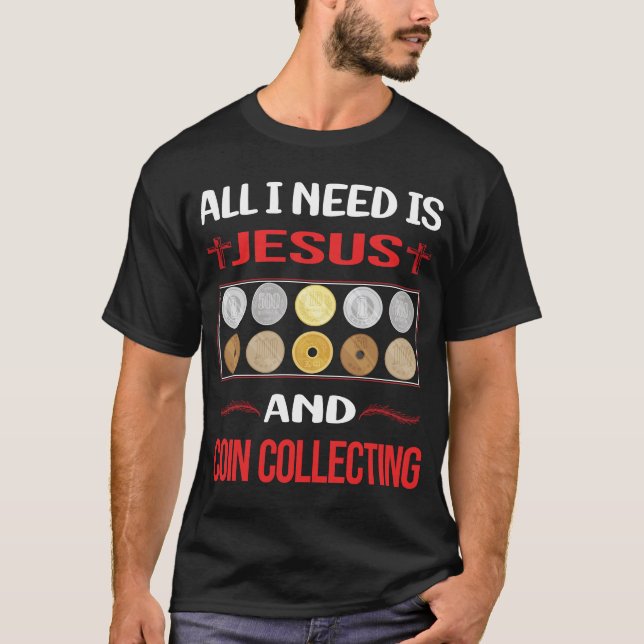 Funny Jesus Coin sammeln Münzen T-Shirt (Vorderseite)