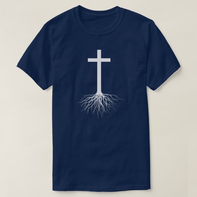 Funny jesus cross Roots Christliche Männer Fraueng T-Shirt (Design vorne)
