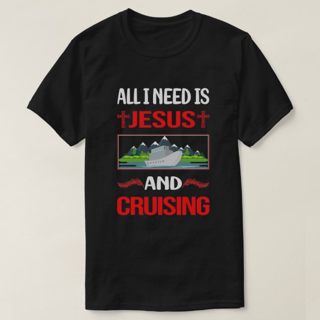 Funny Jesus Cruising Cruise T-Shirt (Design vorne)