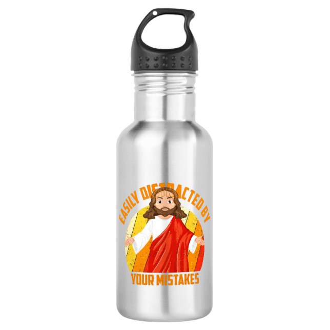 Funny Jesus Edelstahlflasche (Vorderseite)