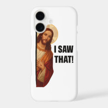 Funny Jesus "I Saw That" Christian meme design