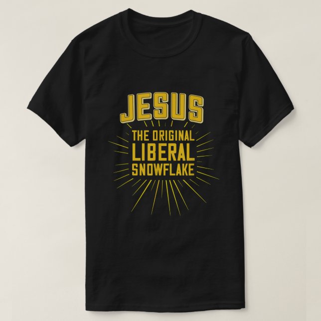 Funny Jesus ist der ursprüngliche liberale Snowfla T-Shirt (Design vorne)