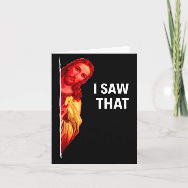 Funny Jesus Meme I Saw That Christian Quote Joke G Karte (Vorderseite)