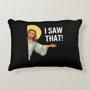 Funny Jesus Meme sah ich, dass Christlicher Zitat Dekokissen