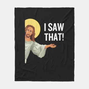 Funny Jesus Meme sah ich, dass Christlicher Zitat Fleecedecke