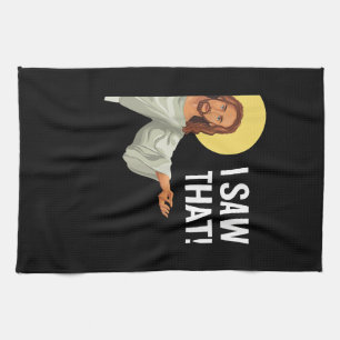 Funny Jesus Meme sah ich, dass Christlicher Zitat  Geschirrtuch