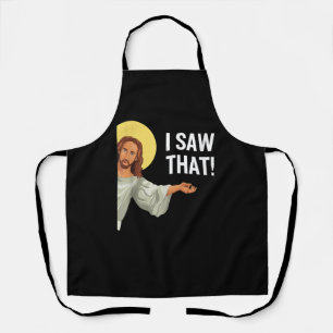 Funny Jesus Meme sah ich, dass Christlicher Zitat  Schürze