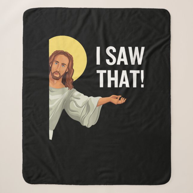Funny Jesus Meme sah ich, dass Christlicher Zitat  Sherpadecke (Vorderseite)