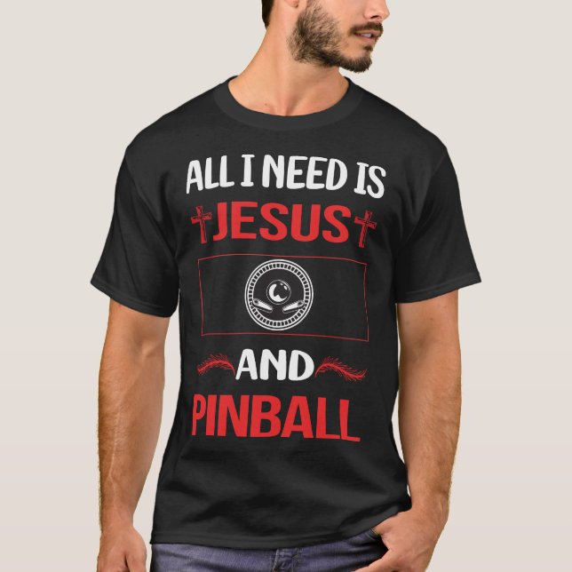 Funny Jesus Pinball T-Shirt (Vorderseite)