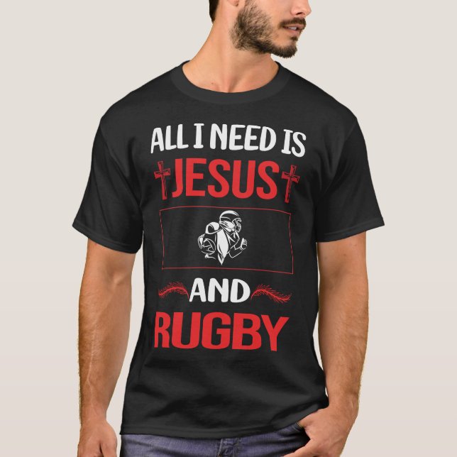 Funny Jesus Rugby T-Shirt (Vorderseite)