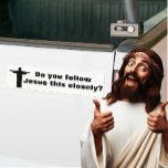 Funny Jesus Schneiden Autoaufkleber<br><div class="desc">Verfolgen Sie alle genau das... Was ist mit Jesus?</div>
