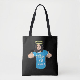 Funny Jesus Shirt Christlich Meme Yo werde ich es  Tasche