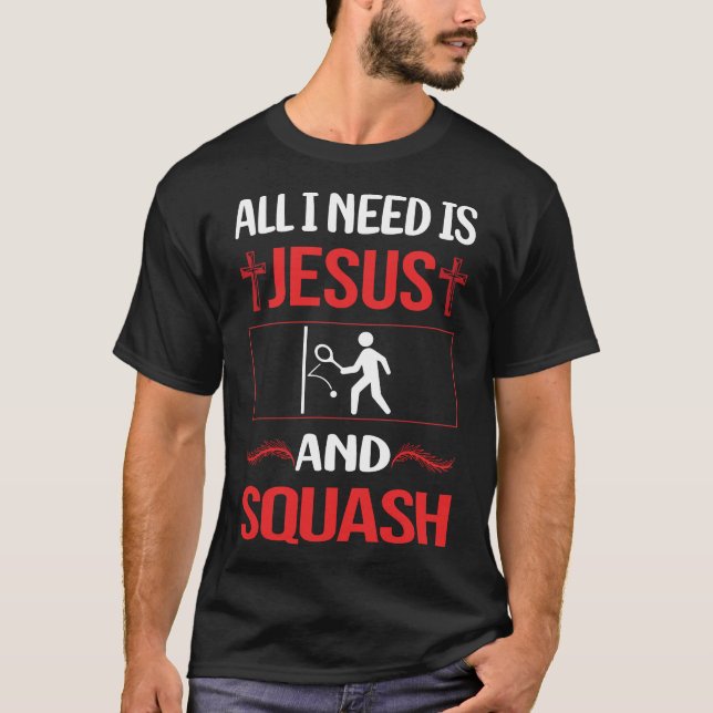 Funny Jesus Squash T-Shirt (Vorderseite)
