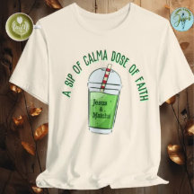 Funny Jesus und Macha, Glaube Matcha T - Shirt