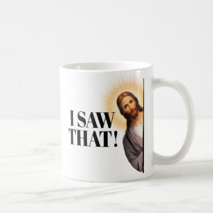 Funny Jesus Zitat - Ich sah, dass Kaffeetasse