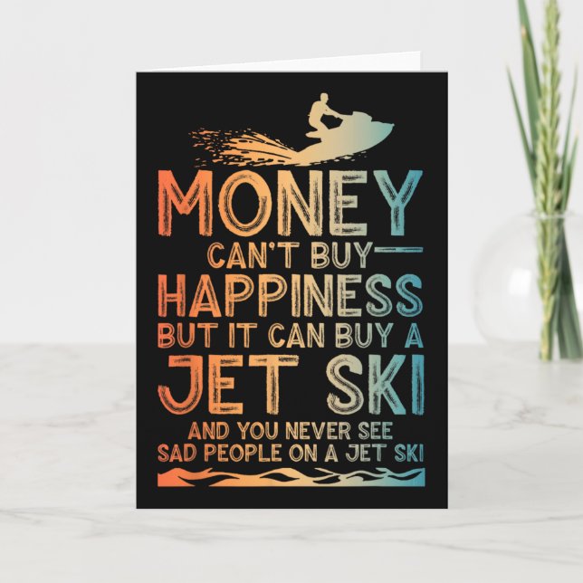 Funny Jet Ski Art For Men Women Kids Water Sport J Karte (Vorderseite)