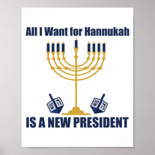 Funny Jewish Anti Trump Politisch Hanukkah Poster
