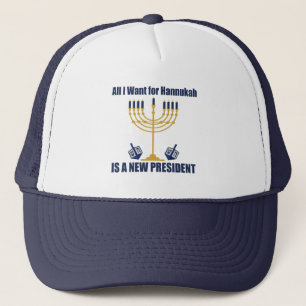 Funny Jewish Anti Trump Politisch Hanukkah Truckerkappe