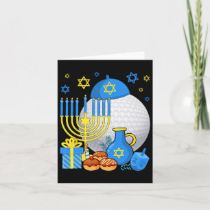 Funny Jewish Golf Ball Menorah Happy Hanukkah Chan Karte