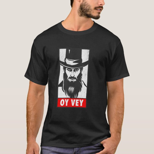 Funny Jewish Spaß Oy Vey T-Shirt (Vorderseite)