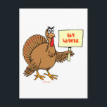FUNNY JEWISH THNAKSGIVUKKAH HANUKKAH GIFTS FEIERTAGSPOSTKARTE<br><div class="desc">GIVE THESE TURKEY HOLDING "EAT LATKES" SIGN GIFTSTO FAMILY AND FRIENDS OR YOURSELF ON THIS UNIQUE THANKSGIVUKAH AMERICAN JEWISH HANUKKAH HOLIDAY. WEAR A SHIRT TO THE THANKSGIVING DINNER, BRING A HOSTESS APRON GIFT, OR JUST GIVE OUT A VARIETY OF NOVELTY CHANUKAH PRESENTS . WHO NEEDS TURKEY WHEN LATKES ARE AVAILABLE!...</div>