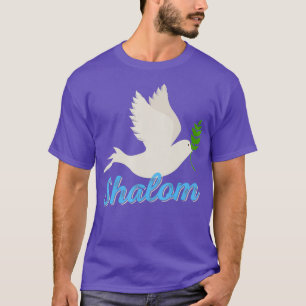 Funny Jewish Tshirt Shalom Peace White Dove Niedli