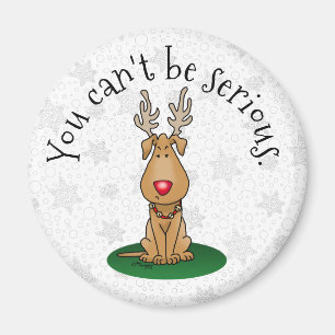 Funny Jingle This Red Nose Rentier Hund Niedlich Magnet
