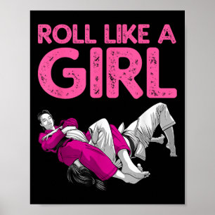 Funny Jiu Jitsu Art for Women Girls Kinder Brasili Poster