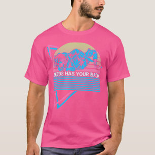 Funny Jiu Jitsu Bjj Retro Jesus hat Ihren Rücken T-Shirt