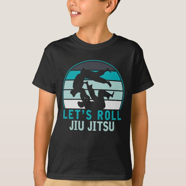 Funny Jiu Jitsu Roll Fighters BJJ Training Spaß T-Shirt (Vorderseite)