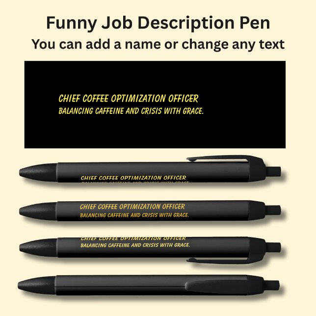 Funny Job Title - Chief Coffee Optimization Office Kugelschreiber (Von Creator hochgeladen)