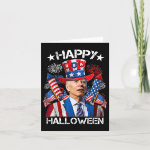 Funny Joe Biden 4. Juli Shirt Happy Halloween Karte