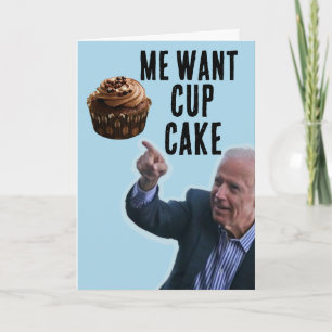 FUNNY JOE BIDEN CARTES DE CUPCAKE D'ANNIVERSAIRE