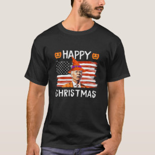 Funny Joe Biden Confused Happy Halloween Thanksgiv T-Shirt