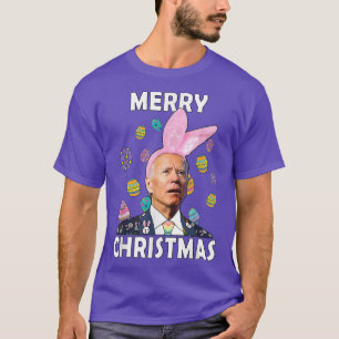 Funny Joe Biden Frohe Weihnachten Verwirrte Ostern T-Shirt