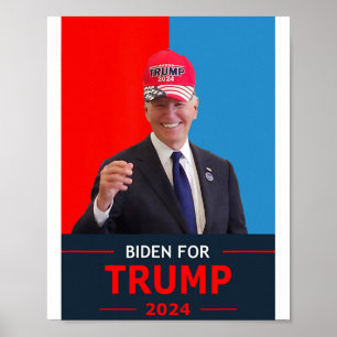 Funny Joe Biden für Trump 2024 Wahlen tragen eine  Poster