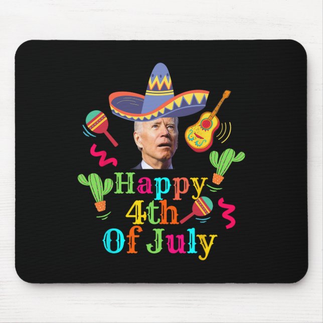 Funny Joe Biden Happy 4. Juli Überraschung Cinco D Mousepad (Vorne)
