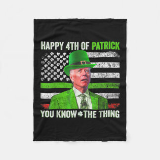Funny Joe Biden Happy 4. Juli Verwirrte St Patr Fleecedecke