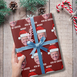 Funny Joe Biden Happy 4. Osterweihnachtsfest Geschenkpapier